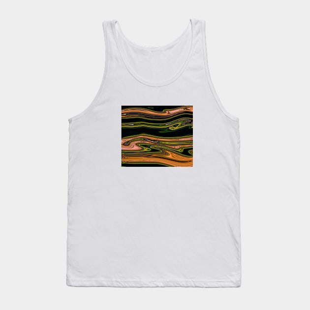 Green plants Marble Liquid Waves colors grading pattern Tank Top by Dolta